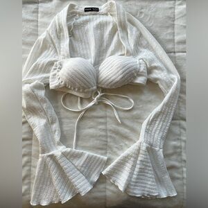 SHEIN White Two Piece Skirt Set